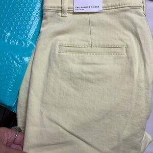 LOFT High Waist Shorts in Soft Yellow